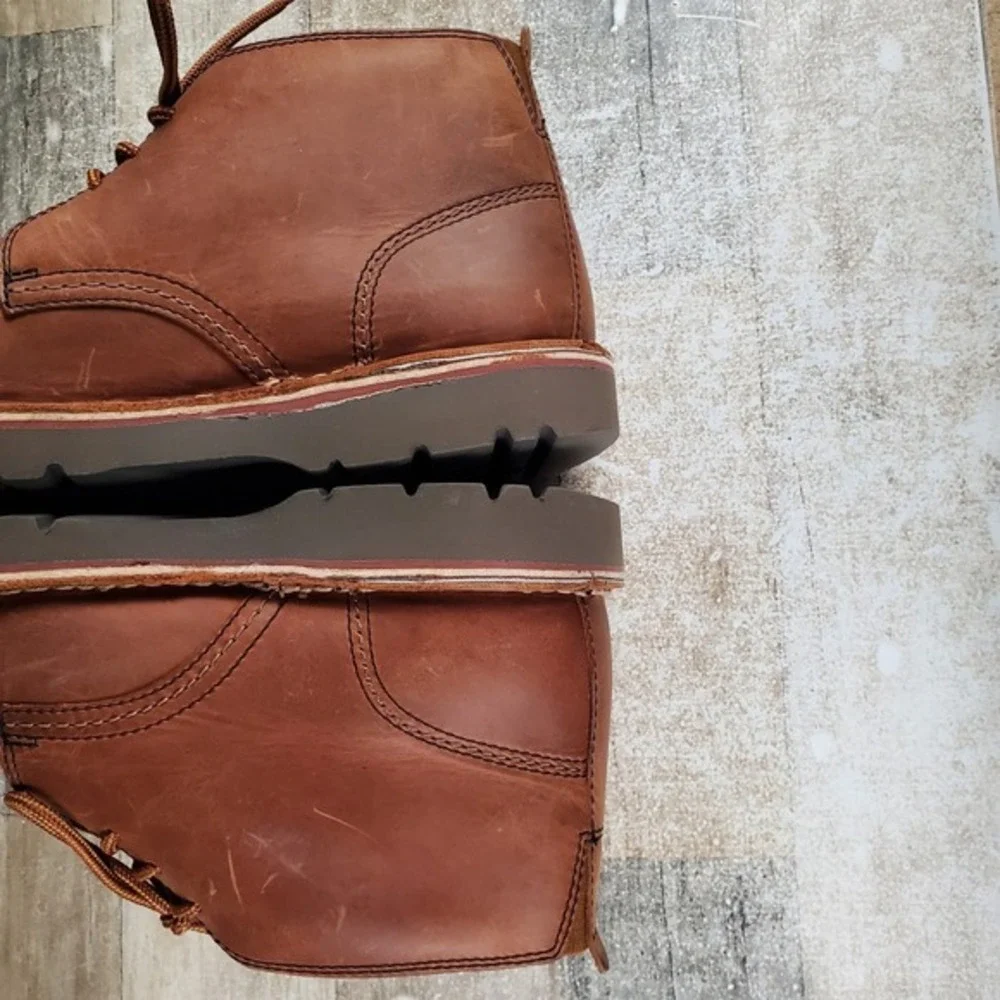 Clarks Eastridge Mid Mens Chukka Boots Sz 10 W Light Brown Leather Mid‎ Top